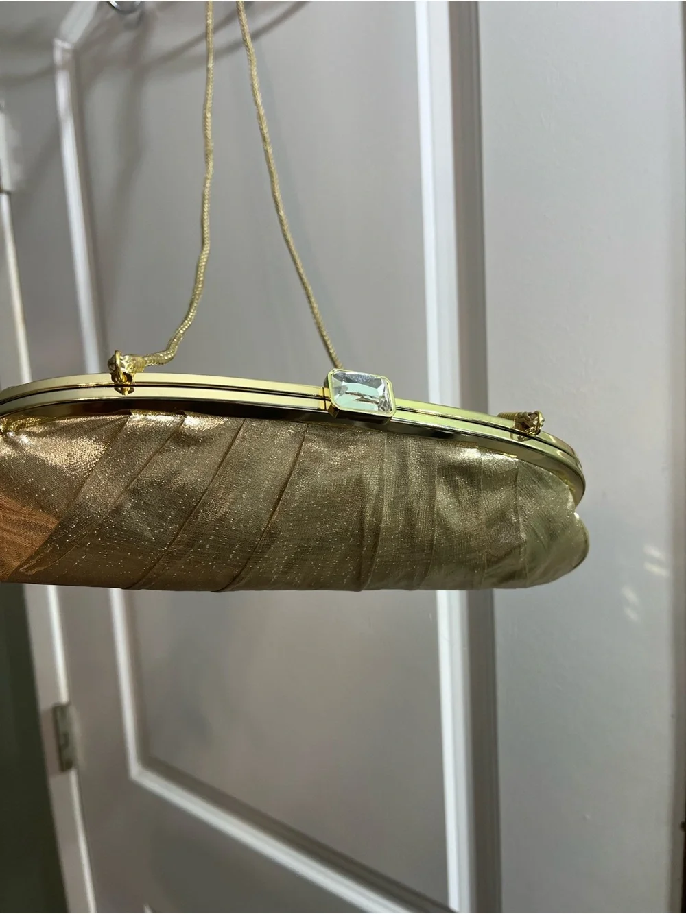 Kate Landry Metallic Gold Evening Clutch